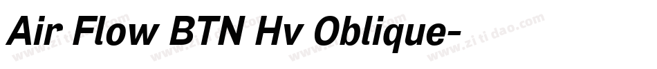 Air Flow BTN Hv Oblique字体转换